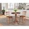 International Concepts Round 30 in Rd Top Pedestal Table, 2 Emily Counter Ht Stools, Distressed Oak, 30 in W, 30 in L, Wood K42-30RT-6B-S6172-2 - alternate 2